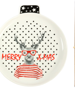 4366 PLATE-SET FUNNY DEER S/2